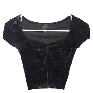 Black Velvet crop top